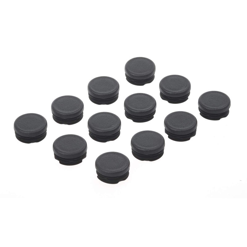 Timsec 12Pcs Round Plastic Plug, 1 Inch (25mm) End Caps for Tubing Pipe OD 1" & ID 19-23mm, Steel Furniture Foot Table Chair Leg End Insert Plug Cap Covers Protector, Bar Stool Glides, Fence Plugs - Image 1
